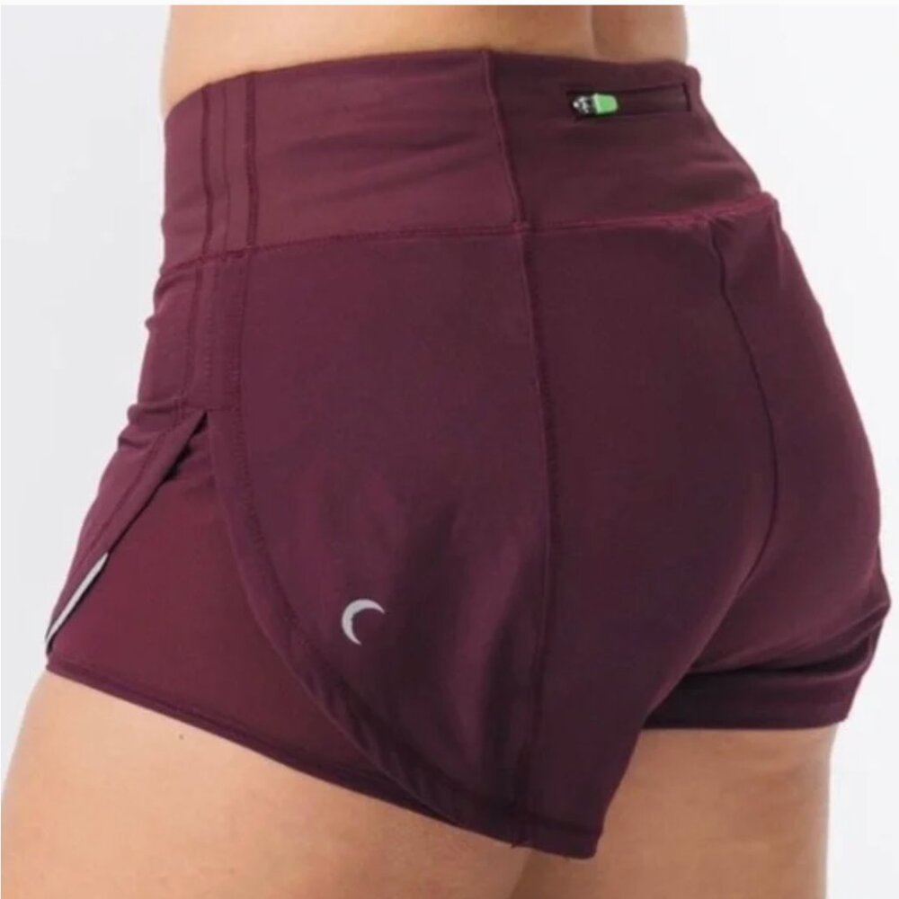 Zyia Active Burgundy Stretch Activewear Inner‎ Brief Athletic Shorts Size Medium